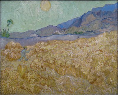 Wheatfield with Reaper by Vincent van Gogh